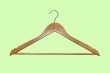 combination wooden hanger with bar with notches