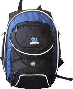 Black and Blue Quality polyster backpack