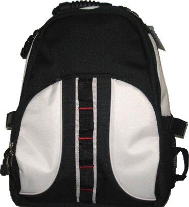 Black polyester outdoor sport backpack
