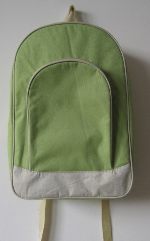 Green polyester outdoor sport backpack