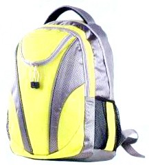 Yellow Flashlight polyester outdoor sport backpack