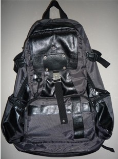 black leather Sports  backpack