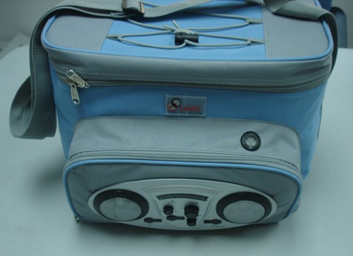 Blue Big capacity cooler bag With Radio