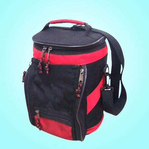 Red capacityTravel cooler bag With Trolly