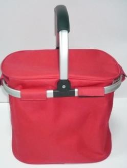 basket shape cooler bag with long strap