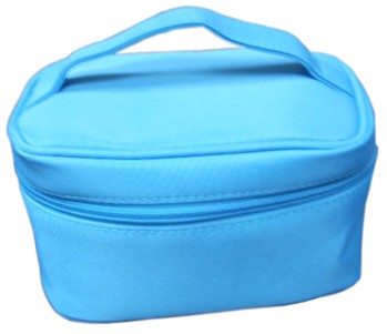 Blue Leather  Beauty  Cosmetic bag