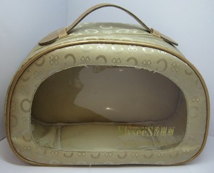 Brown Cosmetic bag With PVC