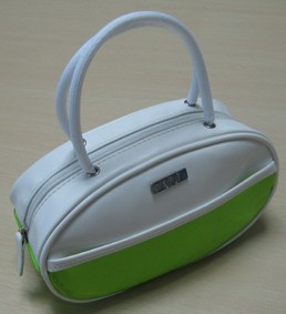 Green Leather Cosmetic bag