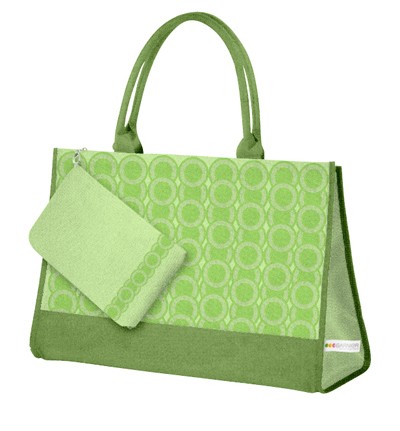Green Polyster Cosmetic bag