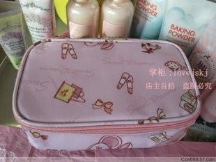 Pink Polyster Cosmetic bag
