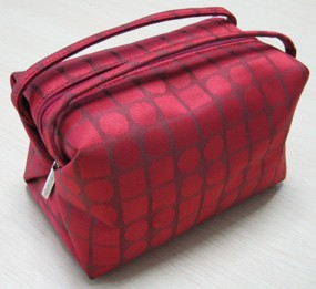 Red Polyster Cosmetic bag