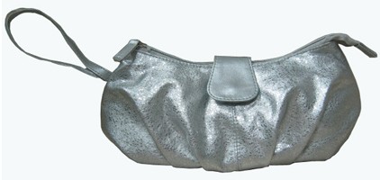 Sliver Leather  Beauty  Cosmetic bag