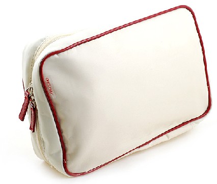 White Leather   Cosmetic bag