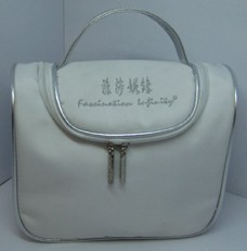White Leather Cosmetic bag