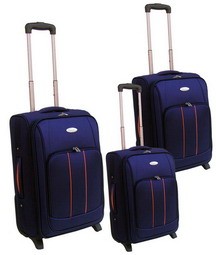 Blue EVA  Polyster Luggage bag