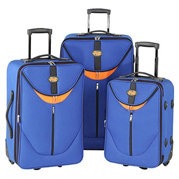 Blue Polyster EVA Luggage bag