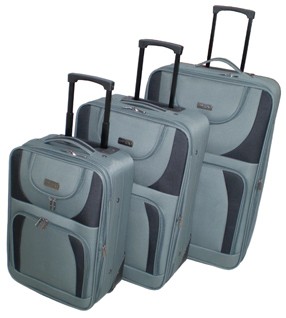 Gray EVA+Polyster Luggage bag
