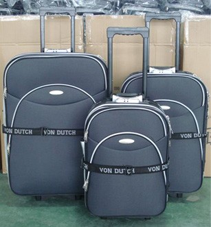 Gray Soft Polyster Luggage bag