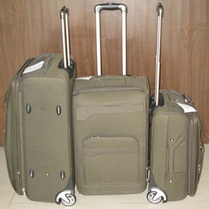 Green  EVA+Polyster Luggage bag