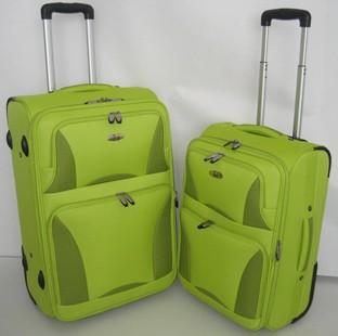 Green Polyster EVA Luggage bag