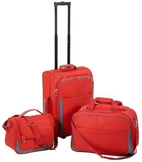 Red Soft Polyster  Luggage bag