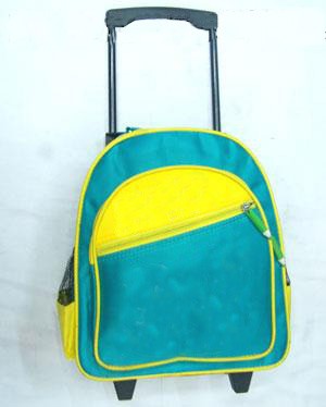 Blue School Backpack With Trolly