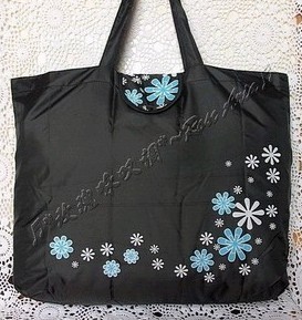 Black Polyster Shopping bag