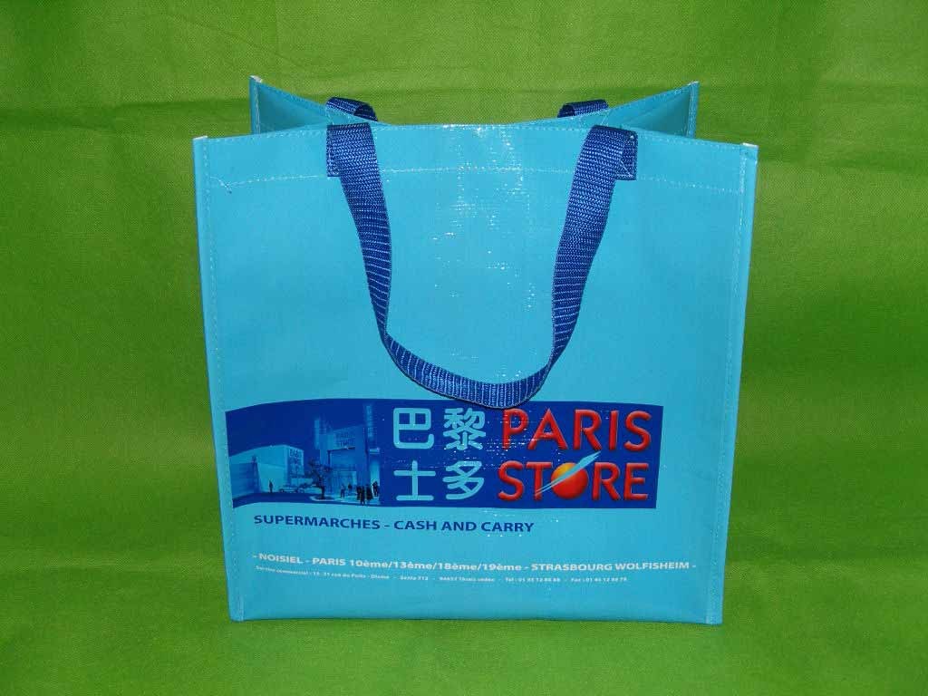 Blue  PP woven bag With Lamation