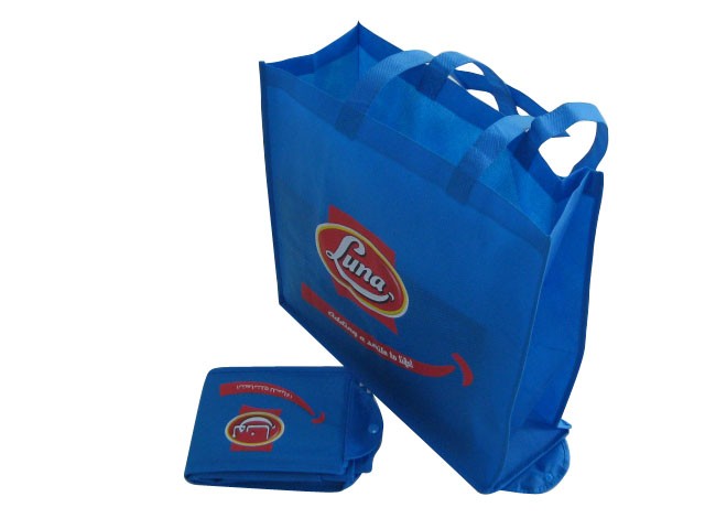 Blue foldable Non Woven Shopping bag