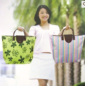 Green Polyster  Shopping bag