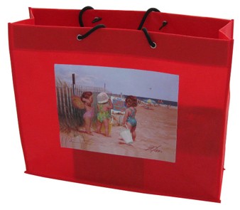 Red Polyster Fashion Shopping bag