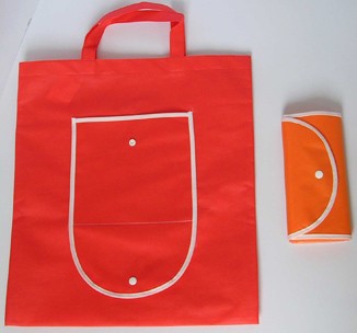 Red foldable Non Woven Shopping bag