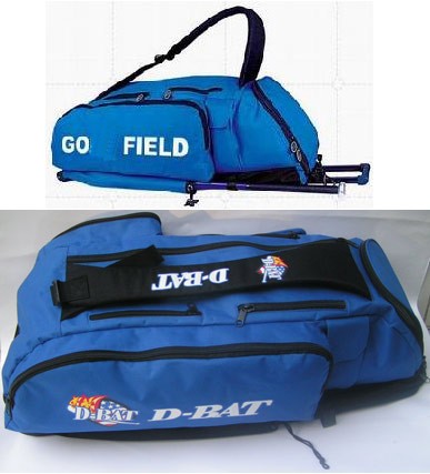 Blue Polyster sports bag With Trolly