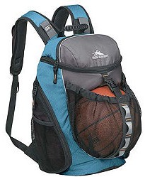 Blue Polyster sports ball bag