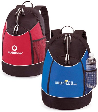 Red Blue Polyster sports Backpack bag