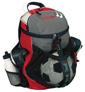 Red Polyster sports ball bag