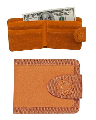 Brown Polyster  Wallet bag