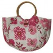 Flower Jute lady beach bag