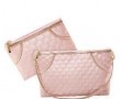 Pink Leather  Cosmetic bag