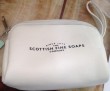 White  pu cosmetic bag