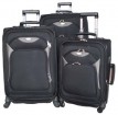 Polyster Soft Black Luggage bag
