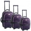 Purple Polyster Luggage bag