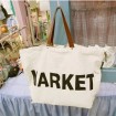 White Simple Polyster Shopping bag