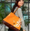 Yellow  Polyster Shopping bag