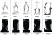 Russain absolute black granite monuments