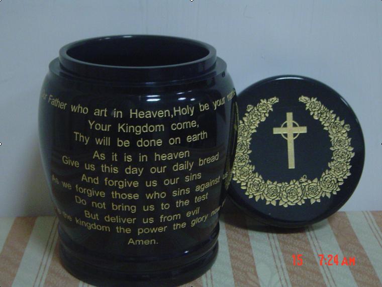 black marble urn