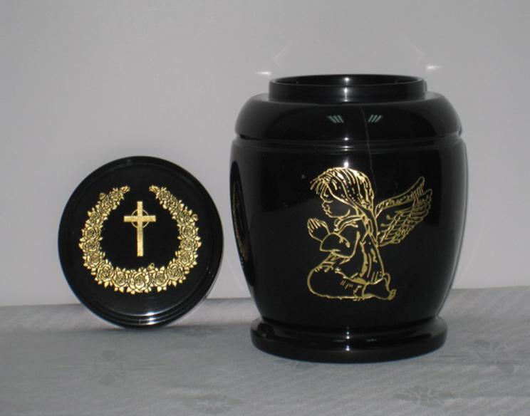 black marble urn