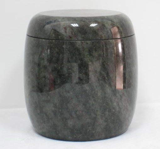 green granite urn