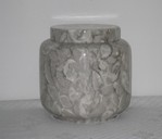 white&grey marble urn