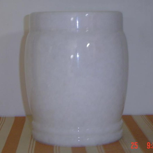 white jade stone urn